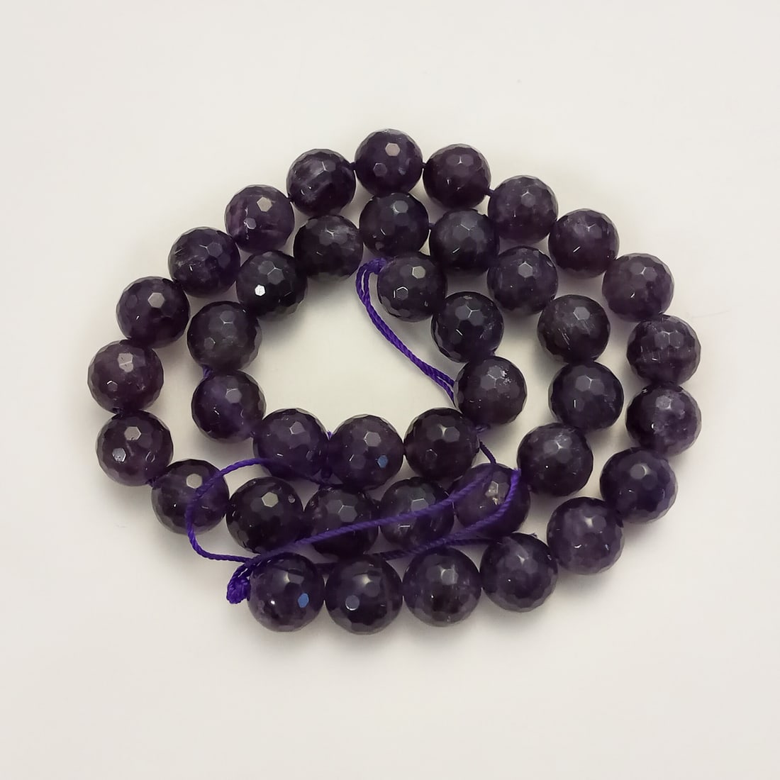 10 mm round shape faceted Amethyst beads strand (1 of 2)