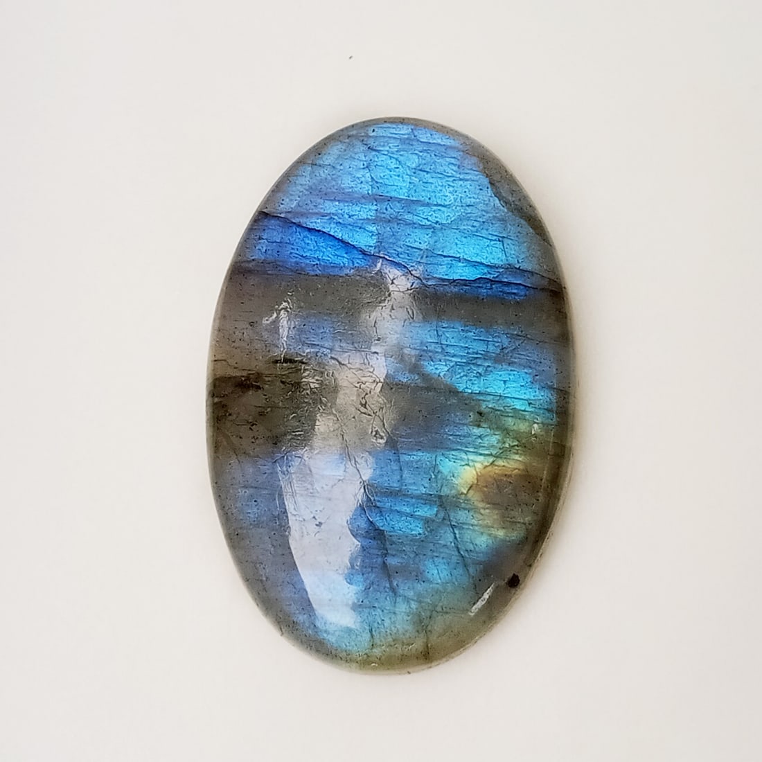 Oval shape labradorite flat cabochon, weight 47.63 cts (1 of 4)