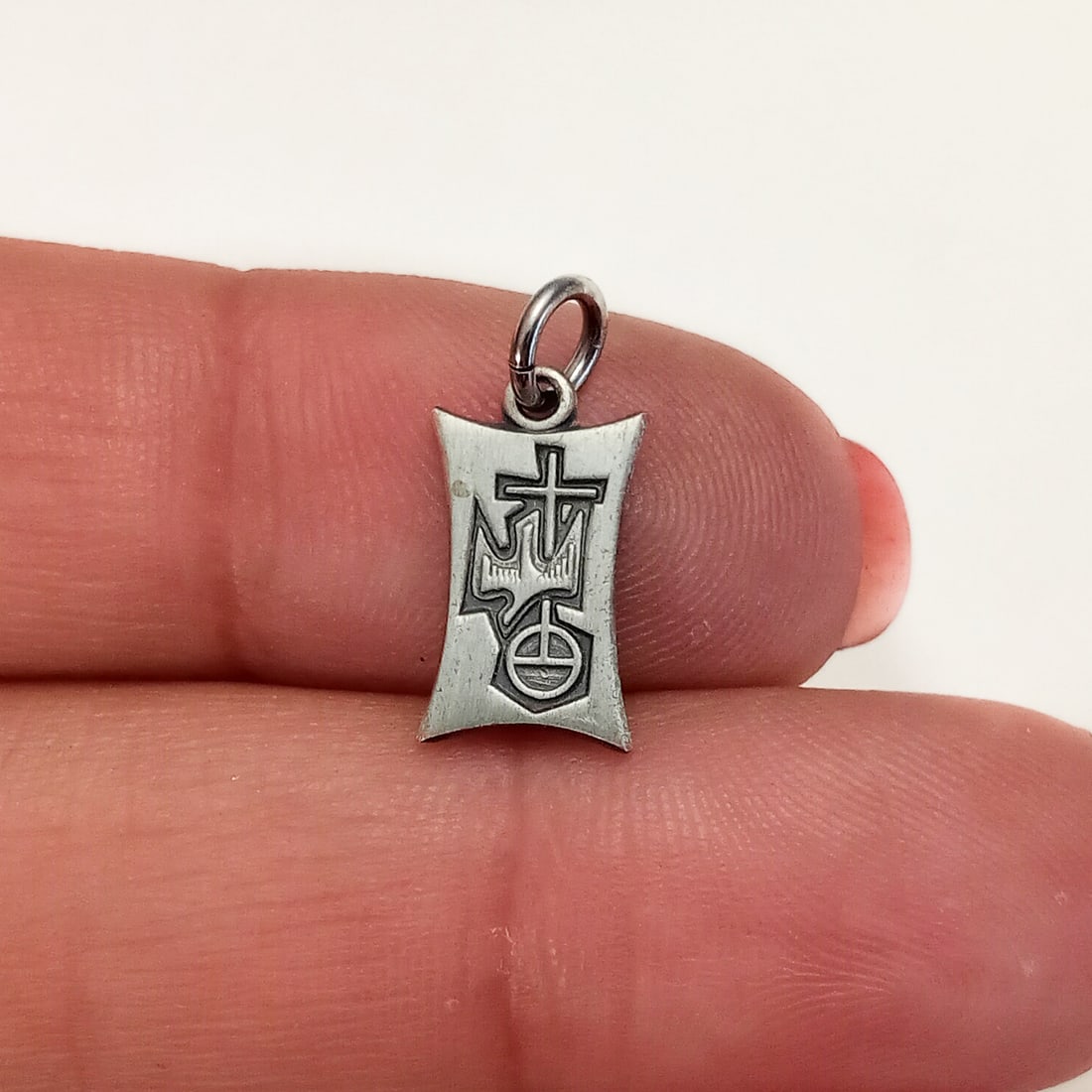 ANTAYA Sterling silver matte finish Religious charm (1 of 3)