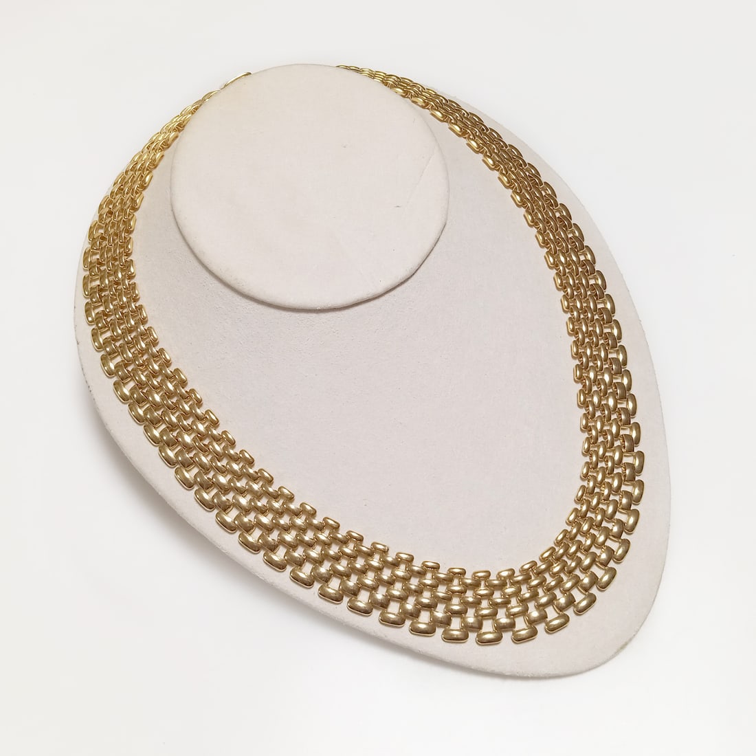 PREMIER DESIGNS Gold tone panther link necklace, signed (1 of 4)