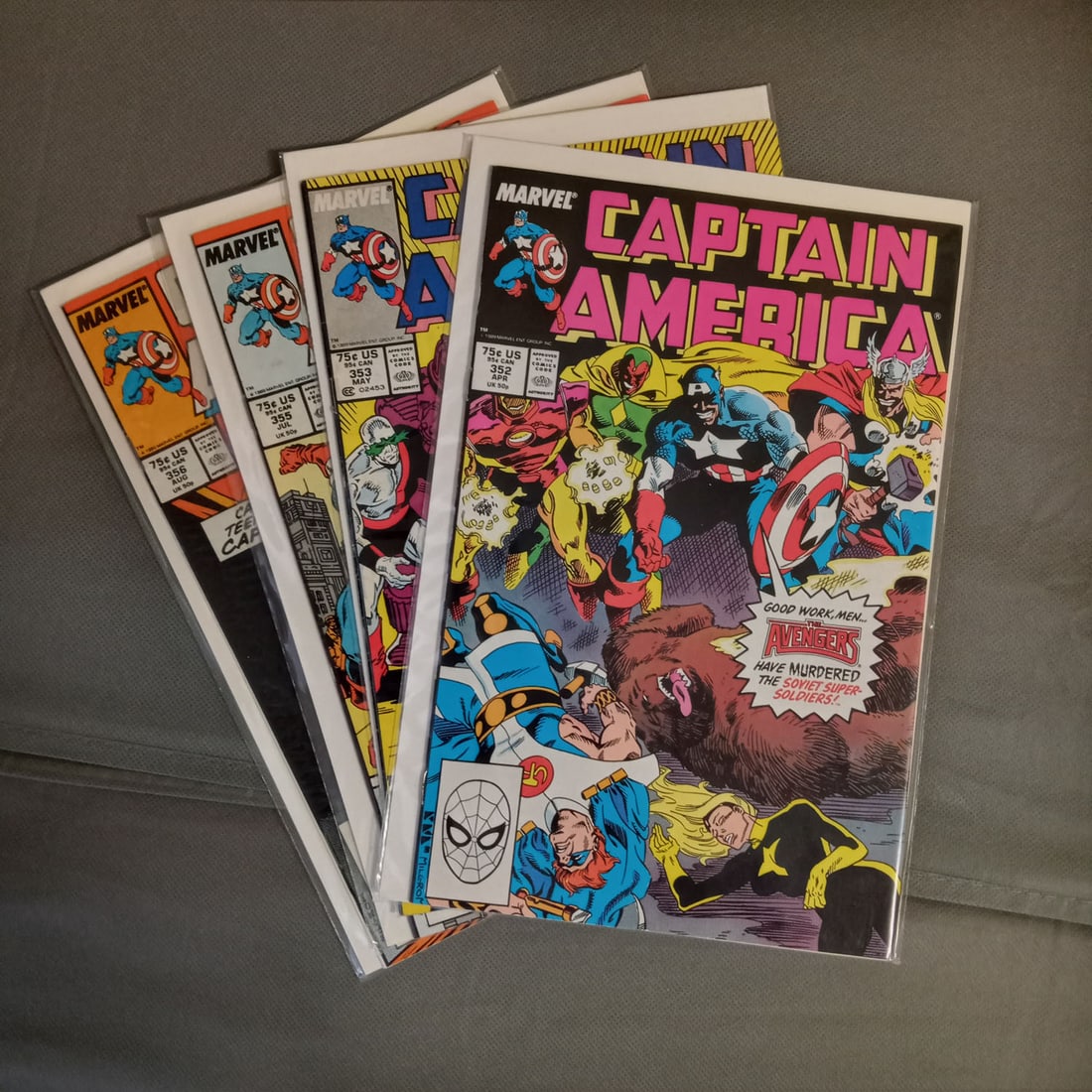 4 CAPTAIN AMERICA #352 353 355 356 MARVEL comic books (1 of 2)