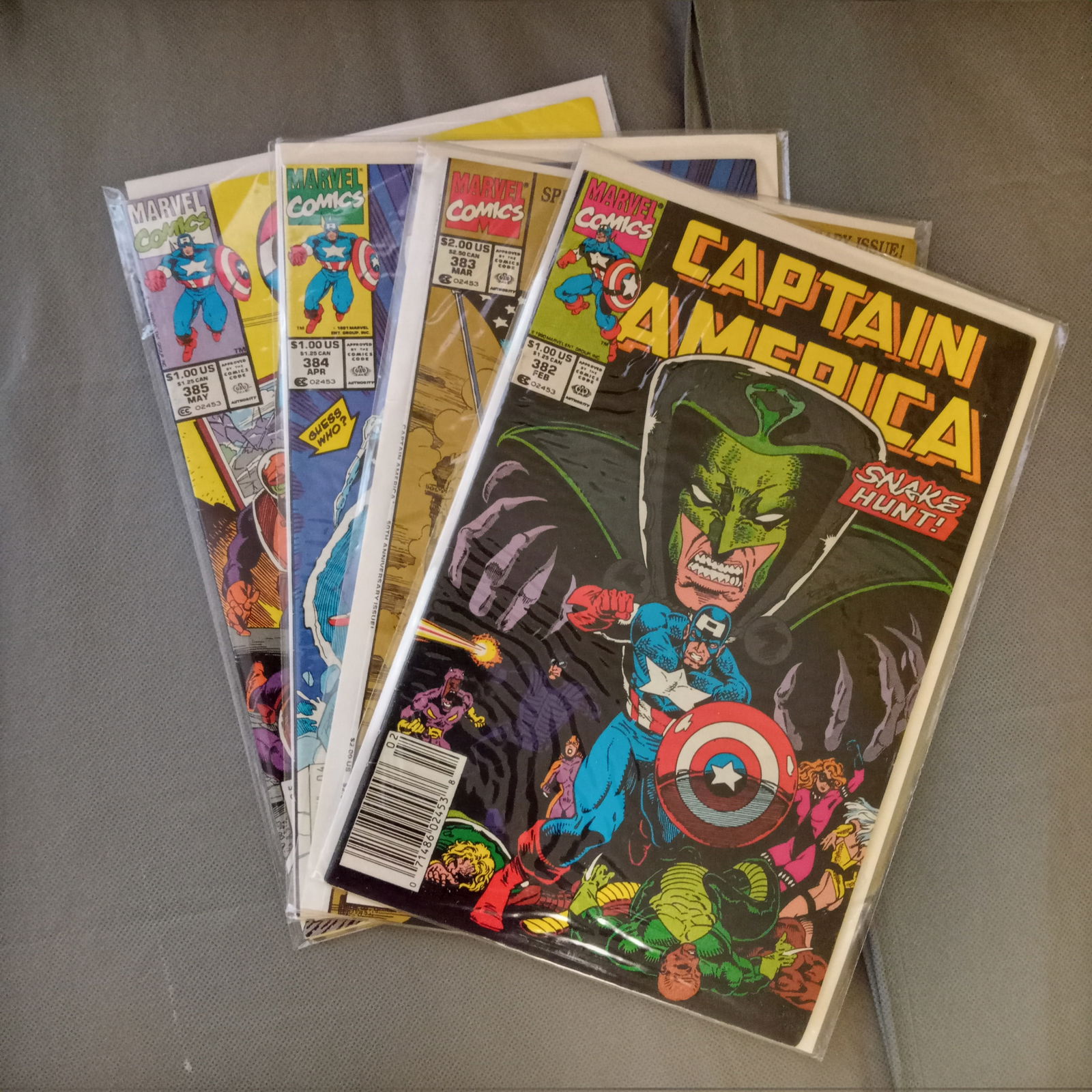4 CAPTAIN AMERICA #382-385 MARVEL comic books (1 of 3)