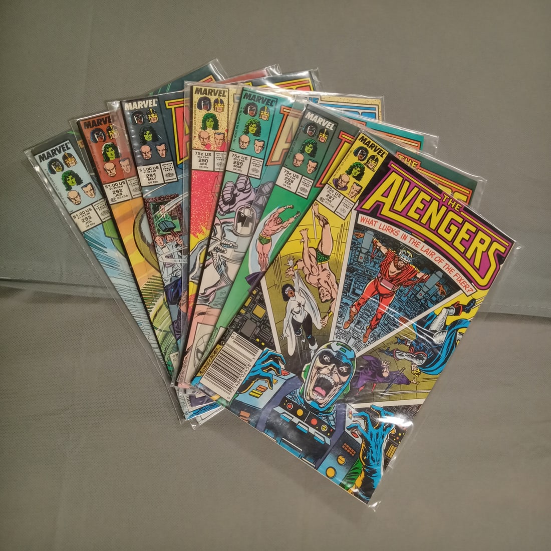 Lot of 7 AVENGERS #287-293 comic books Marvel (1 of 3)
