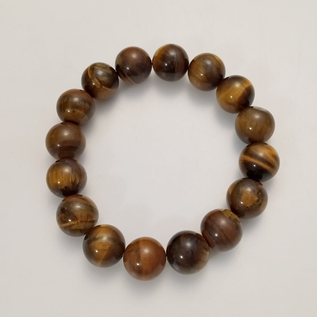 12 mm round shape Tiger Eye beads stretch bracelet (1 of 2)