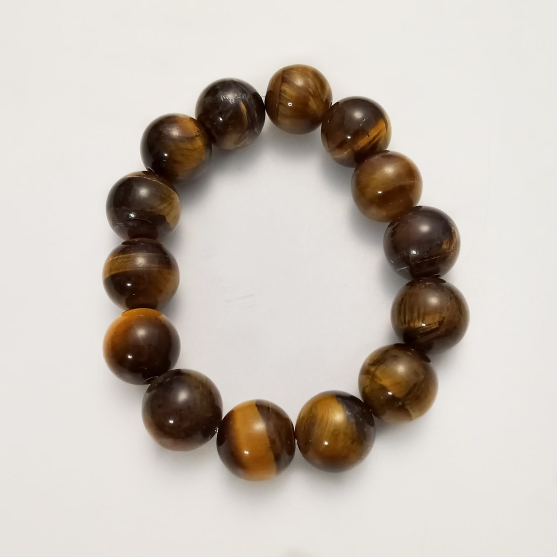 14 mm round shape Tiger Eye beads stretch bracelet (1 of 2)