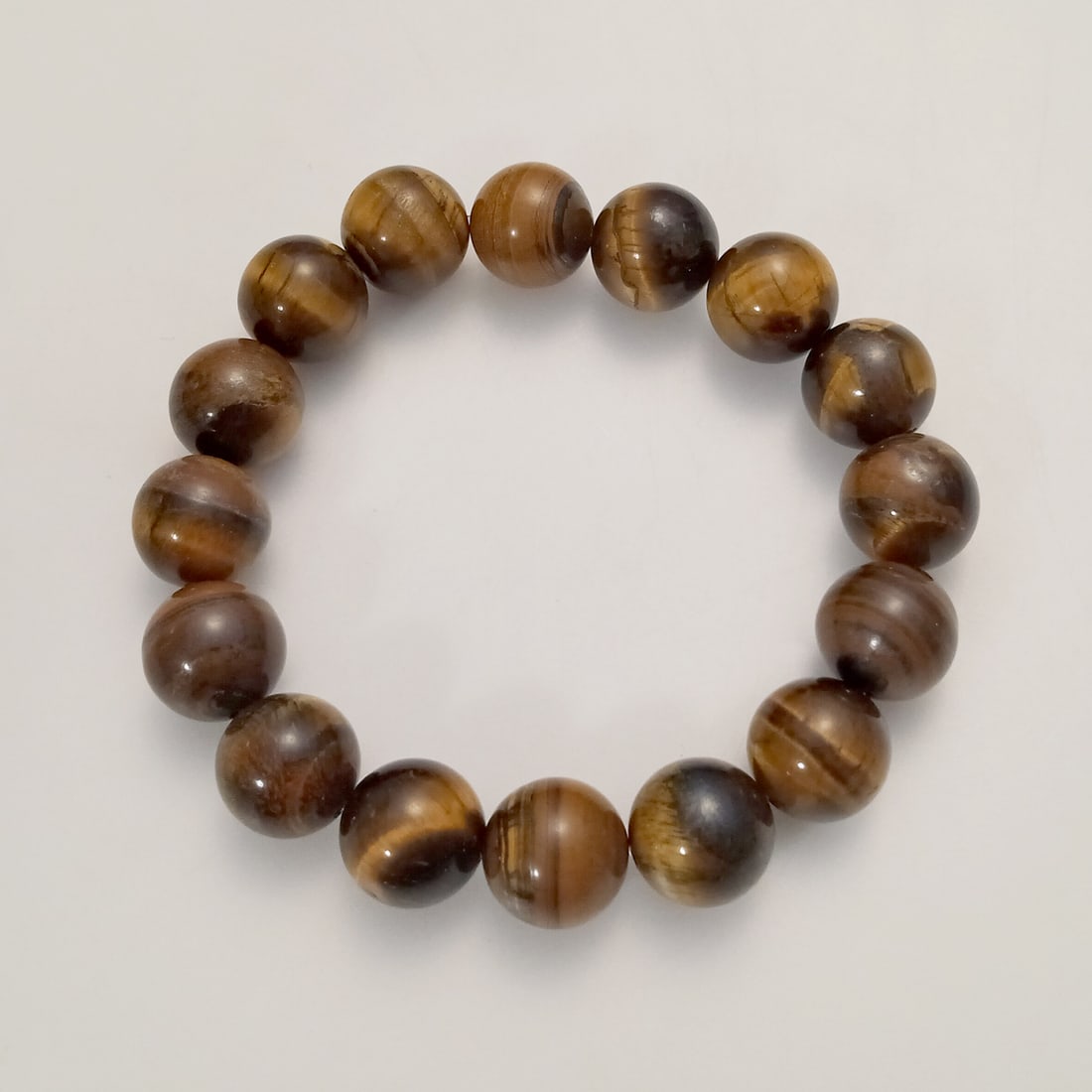 12 mm round shape Tiger Eye beads stretch bracelet (1 of 2)