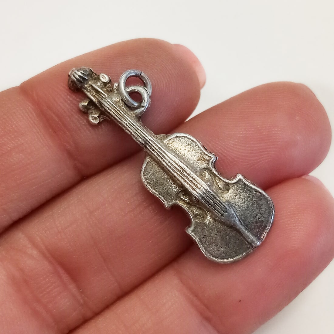 Vintage sterling silver Cello Viola Violin music charm (1 of 3)