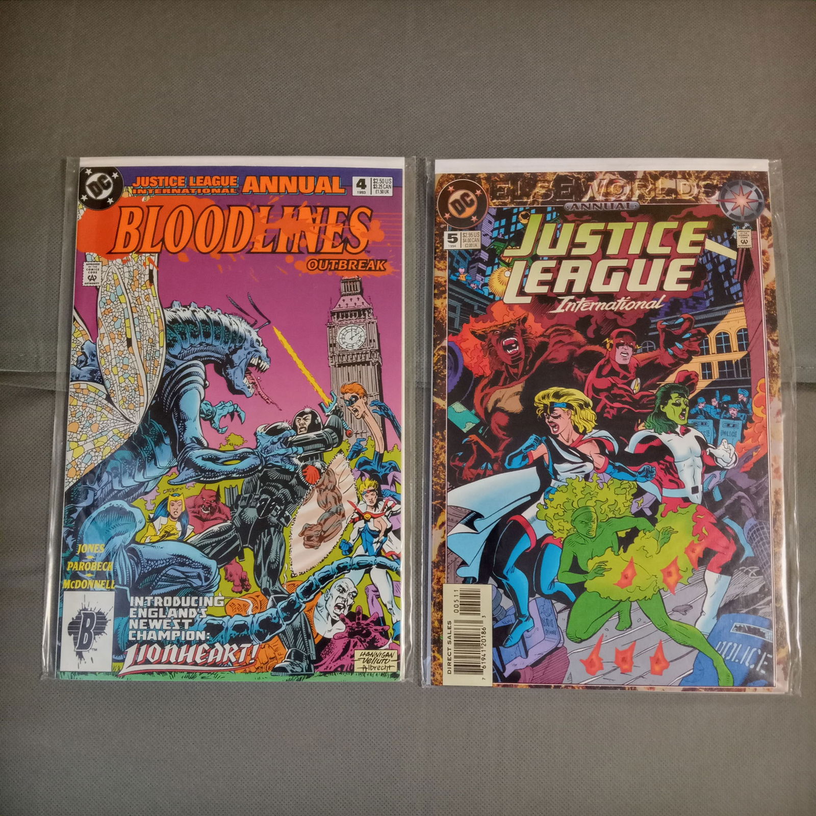 2 JUSTICE LEAGUE INTERNATIONAL ANNUAL #1, 2 comics (1 of 1)