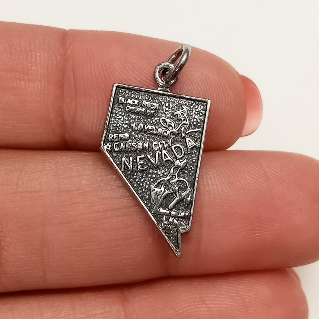 Vintage sterling silver Nevada state charm (1 of 3)