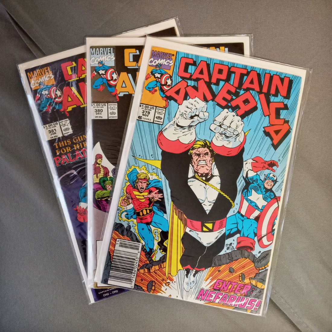 3 CAPTAIN AMERICA #379-381 MARVEL comic books (1 of 2)