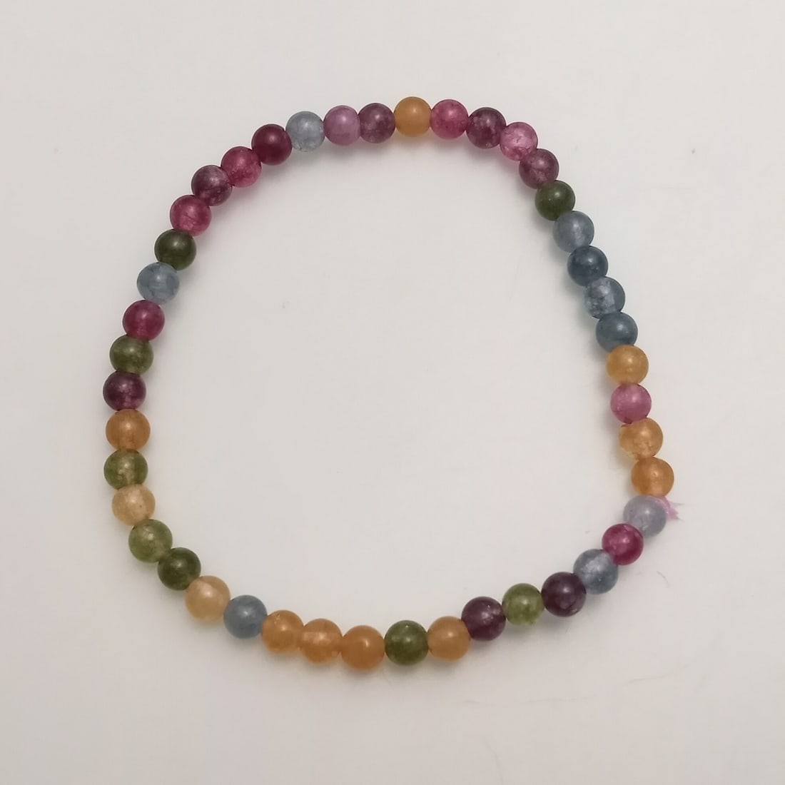 4 mm round shape tourmaline beads stretch bracelet (1 of 2)