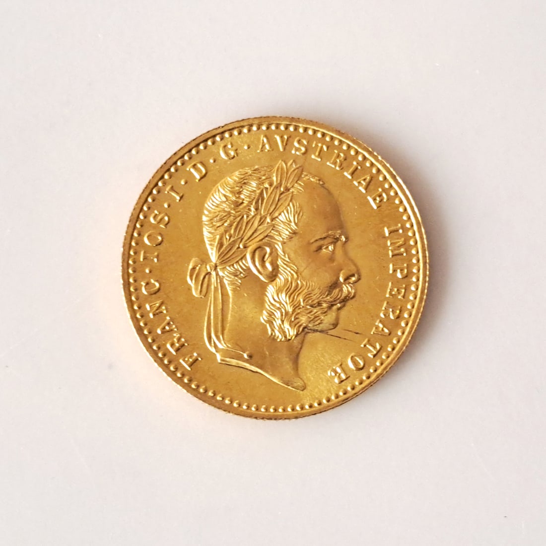 1915 Austria Gold 1 Ducat BU-Prooflike round bullion medal (1 of 4)