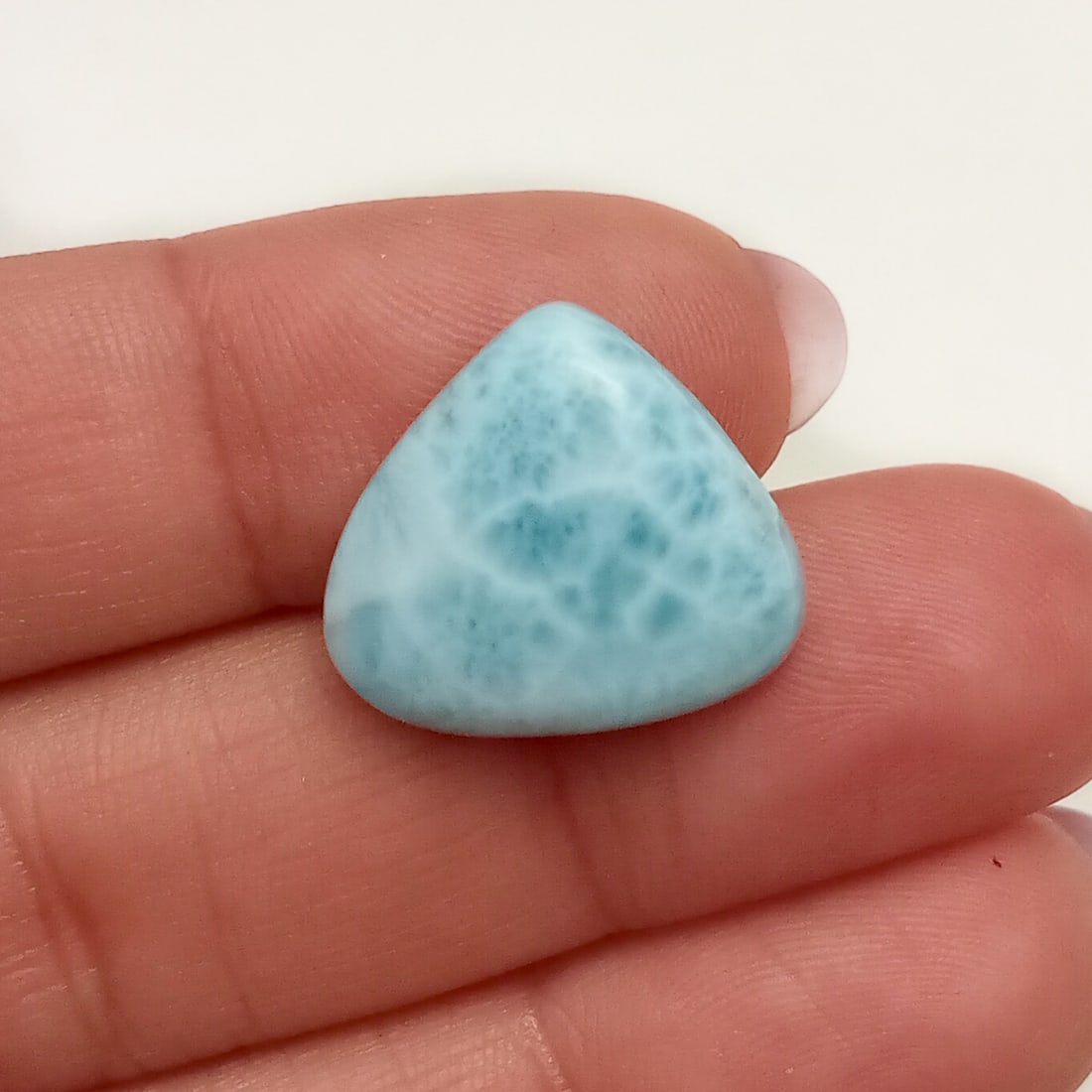 Oval shape cabochon Larimar, weight 11.57 cts (1 of 2)
