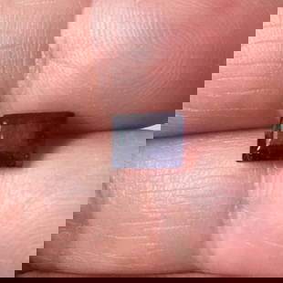 Rectangular shape faceted blue Sapphire, 1.96 cts: Rectangular shape faceted blue Sapphire, weight 1.96 cts. Measured 7.8 mm x 5.8 mm. Stone is included and has nice color. Stone is treated.