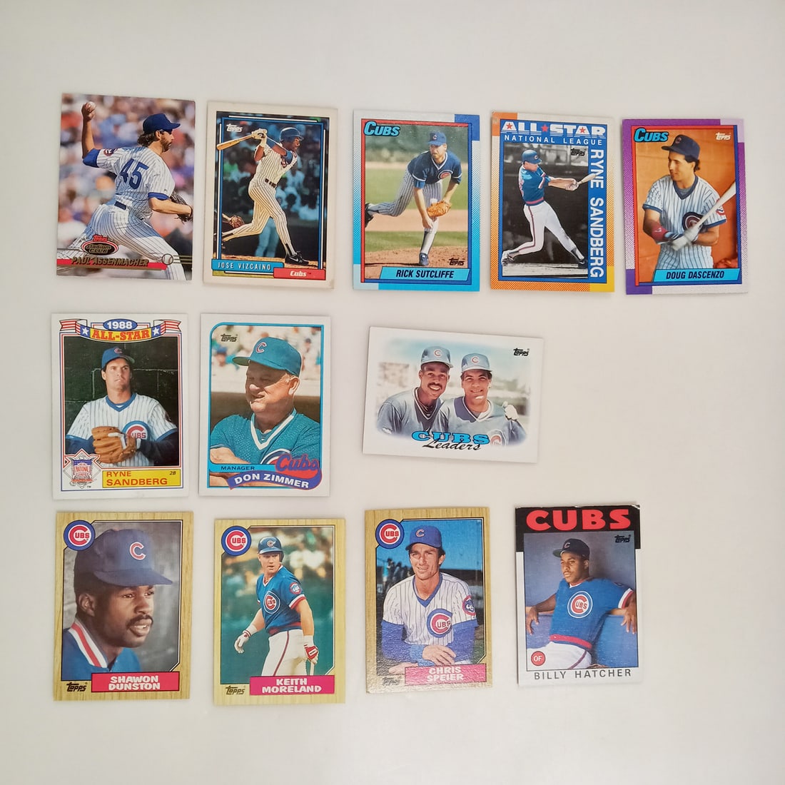 Lot of 12 TOPPS CUBS 1986, 1987, 1988, 1989, 1990, 1992, 1993 baseball cards (1 of 2)