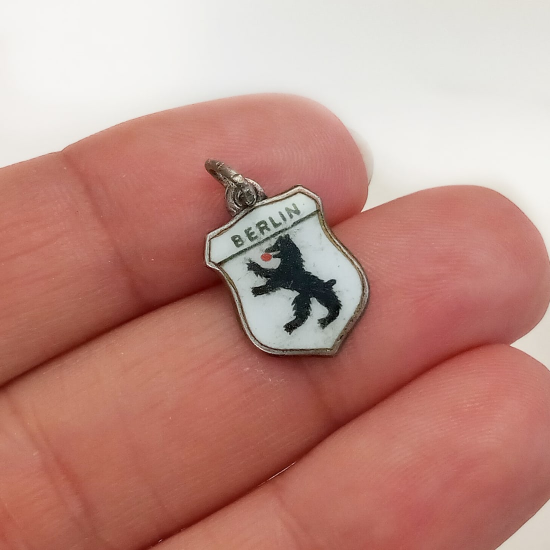 Vintage 800 silver enamel BERLIN charm (1 of 3)