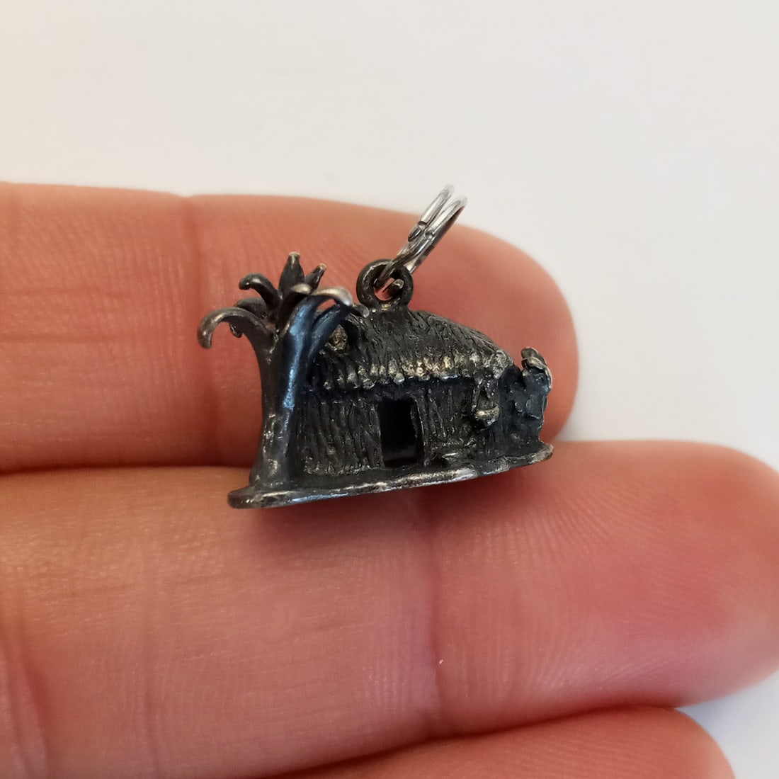 Vintage sterling silver palm tree Tiki tropical Hut charm (1 of 7)