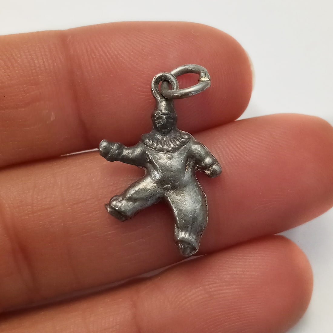 Vintage sterling silver Clown charm (1 of 3)