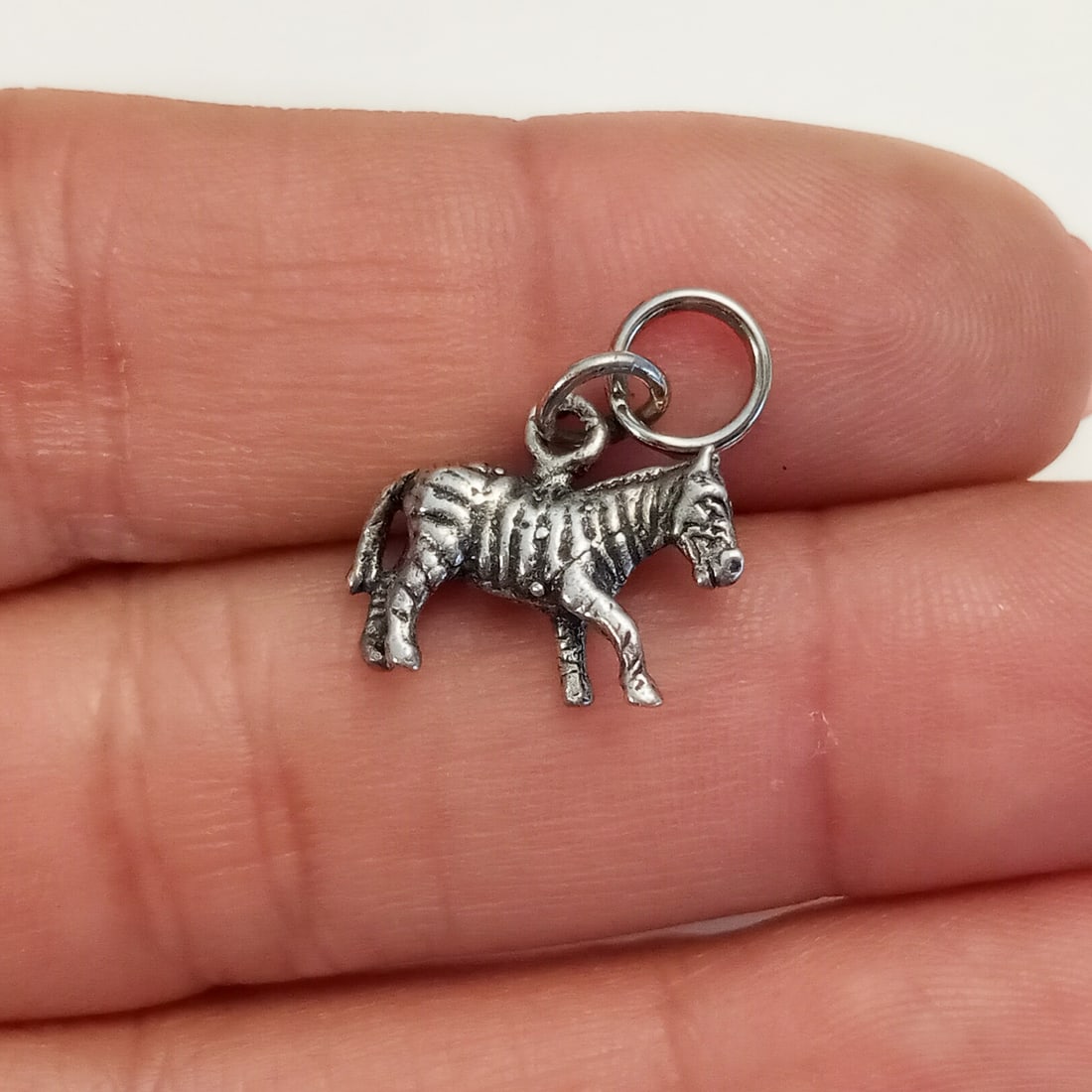 Vintage sterling silver Zebra charm (1 of 3)