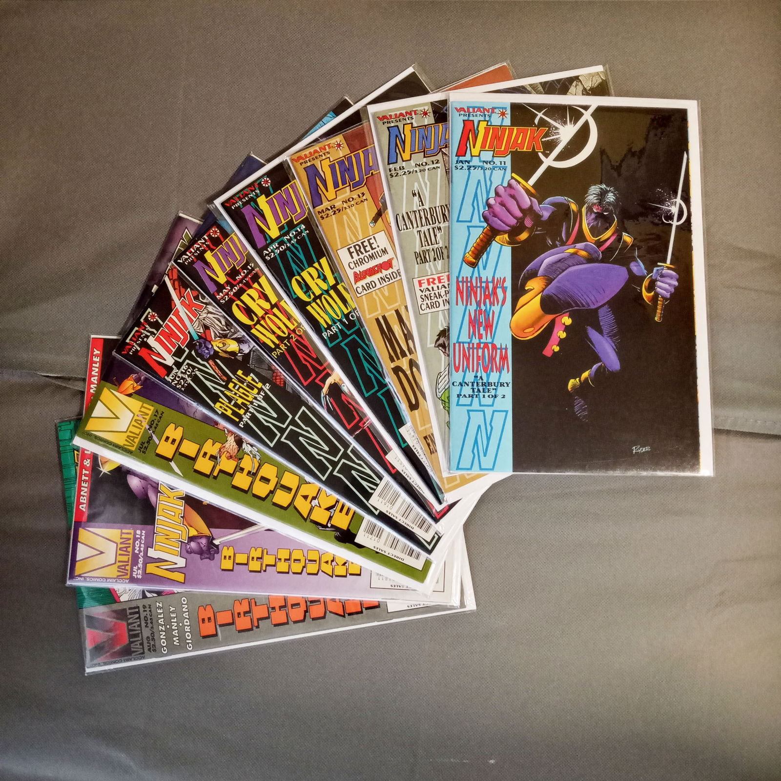 Lot of 9 NINJAK #11-19 VALIANT comic books (1 of 3)