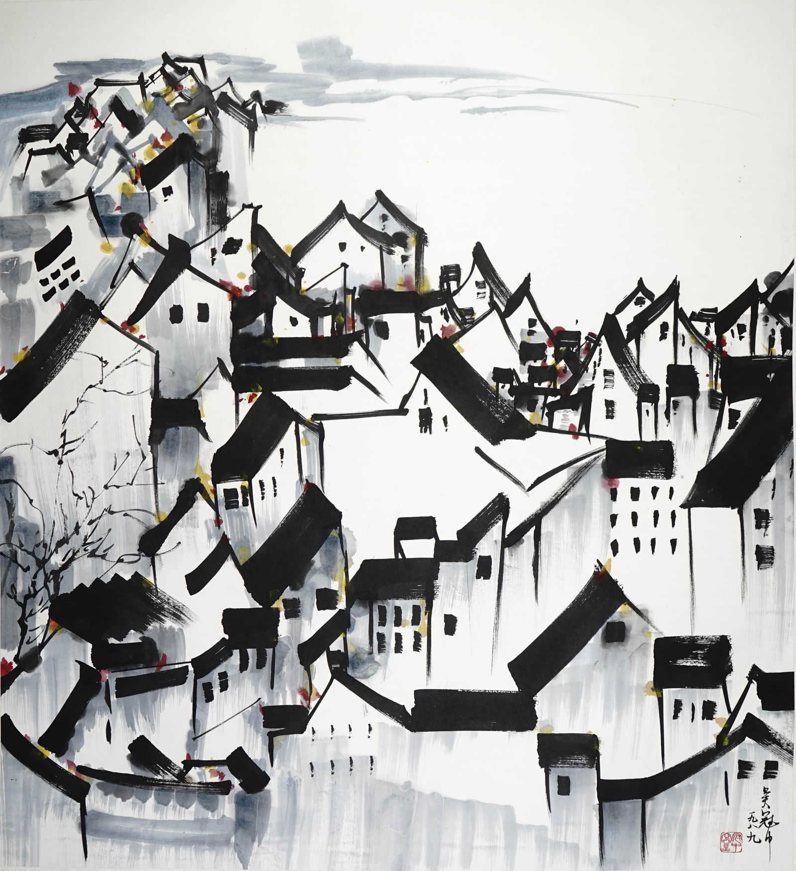 A Chinese Horse Painting, Wu Guanzhong Mark (1 of 4)