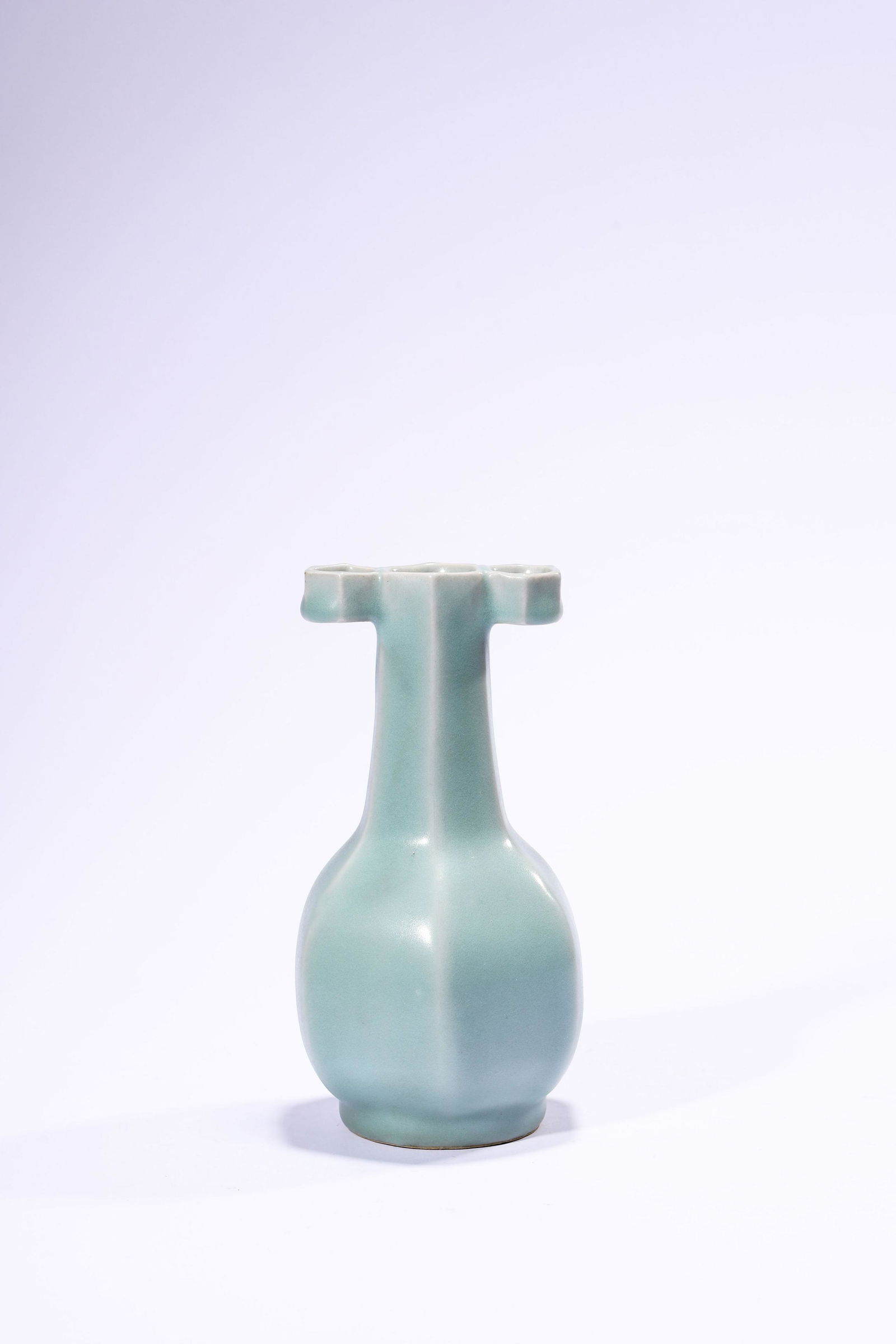 A Hexgonal Shaped Celadon Glazed Vase, Possibly Ming (1 of 3)