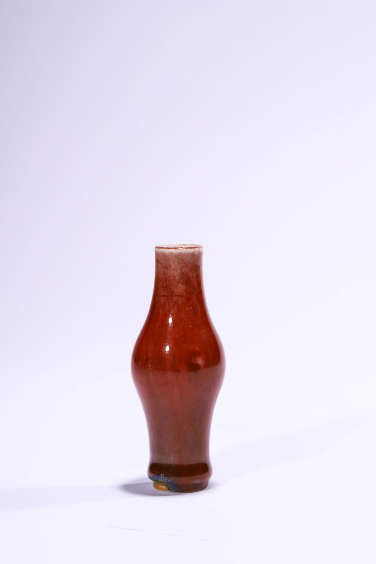 An Underglazed Copper Red Olive Shaped Vase, Xuantong (1 of 2)