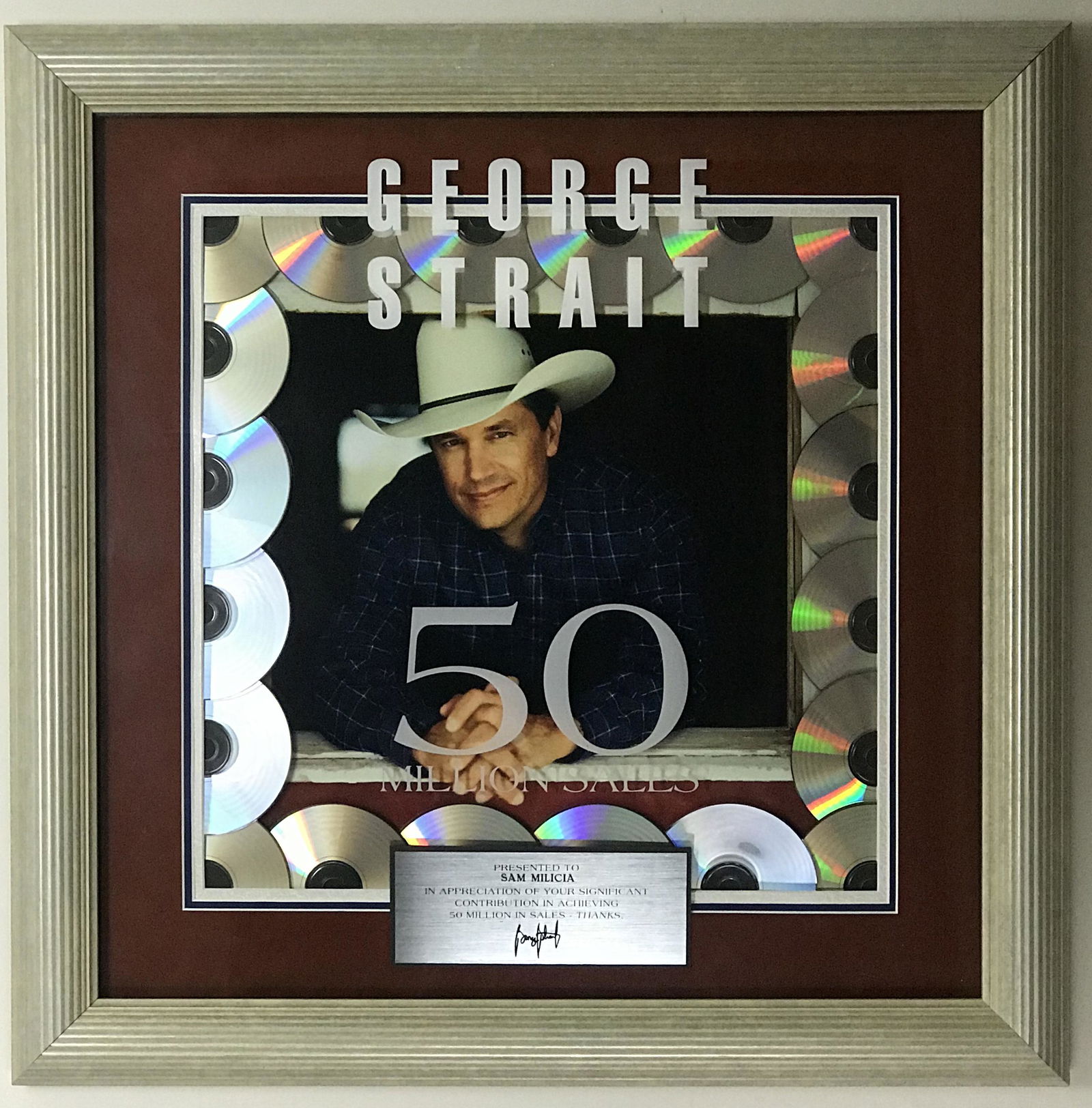 George Strait 50x Platinum Label Award (1 of 5)