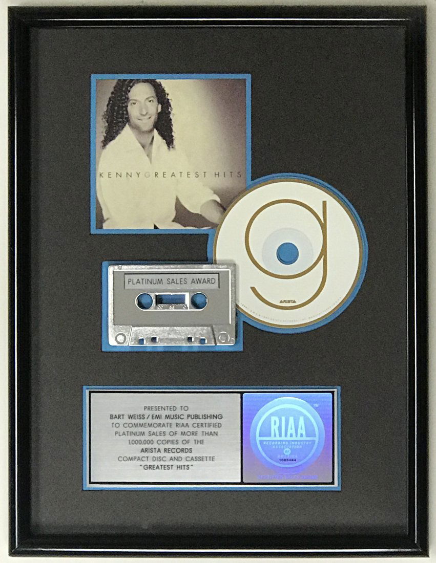 Kenny G Greatest Hits RIAA Platinum Album Award (1 of 6)