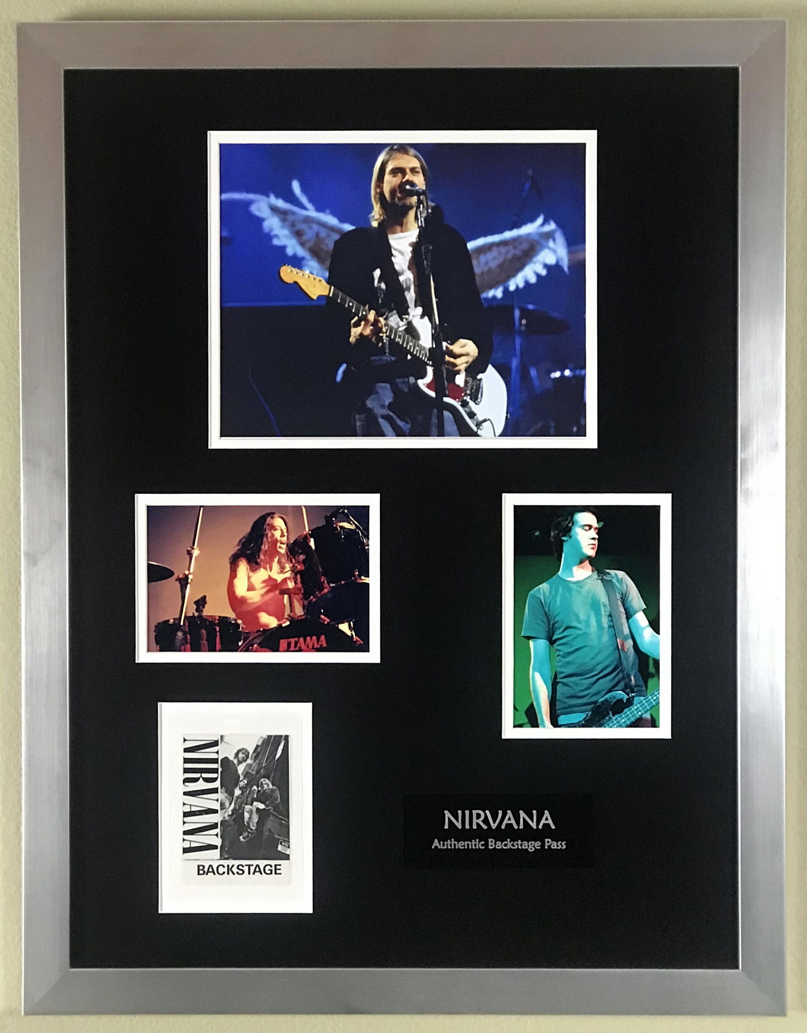 Nirvana Memorabilia Collage with backstage pass (1 of 4)