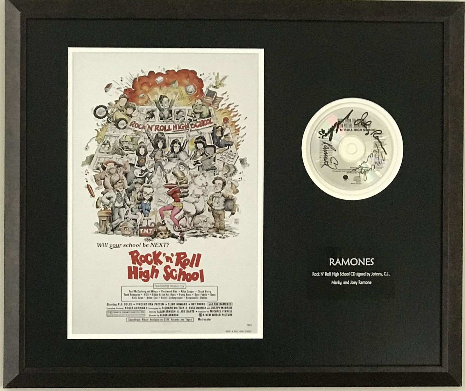 Ramones Rock N Roll HS Signed CD w/Epperson LOA (1 of 5)