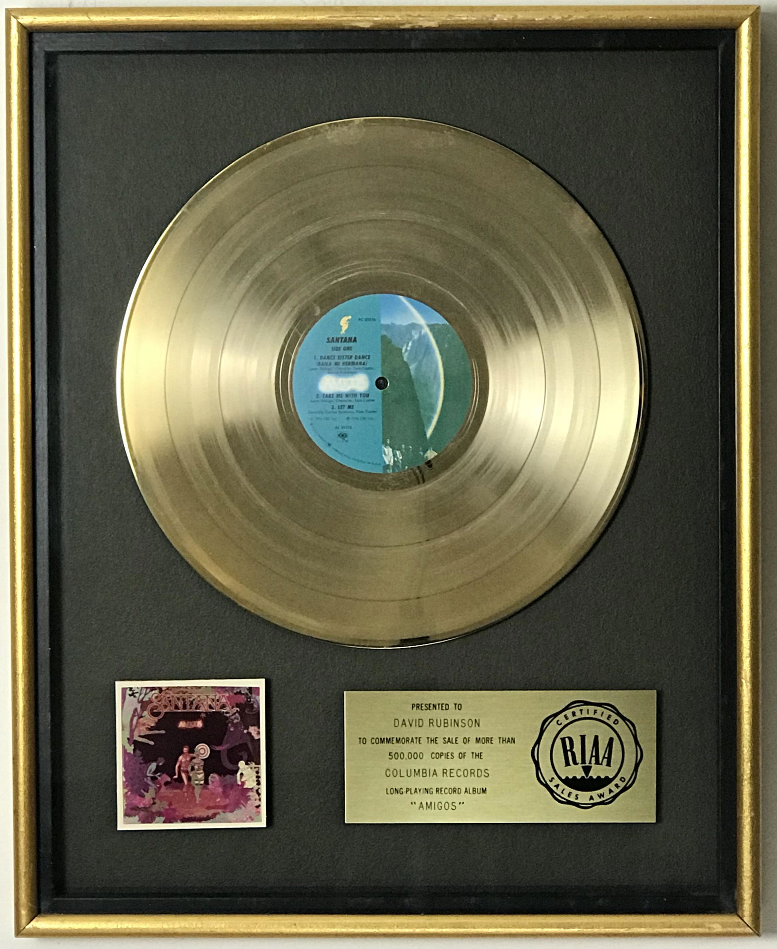 Santana Amigos RIAA Gold LP Award (1 of 6)