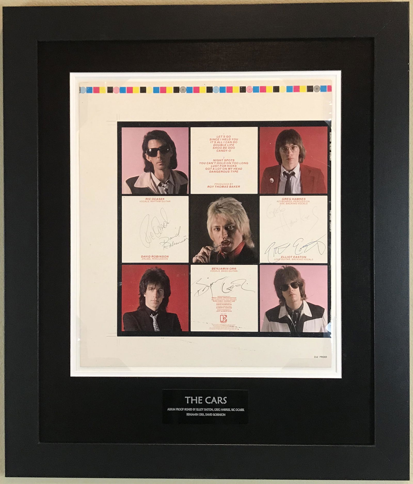 The Cars Candy-O art signed by all 5 incl Ocasek & Orr (1 of 12)