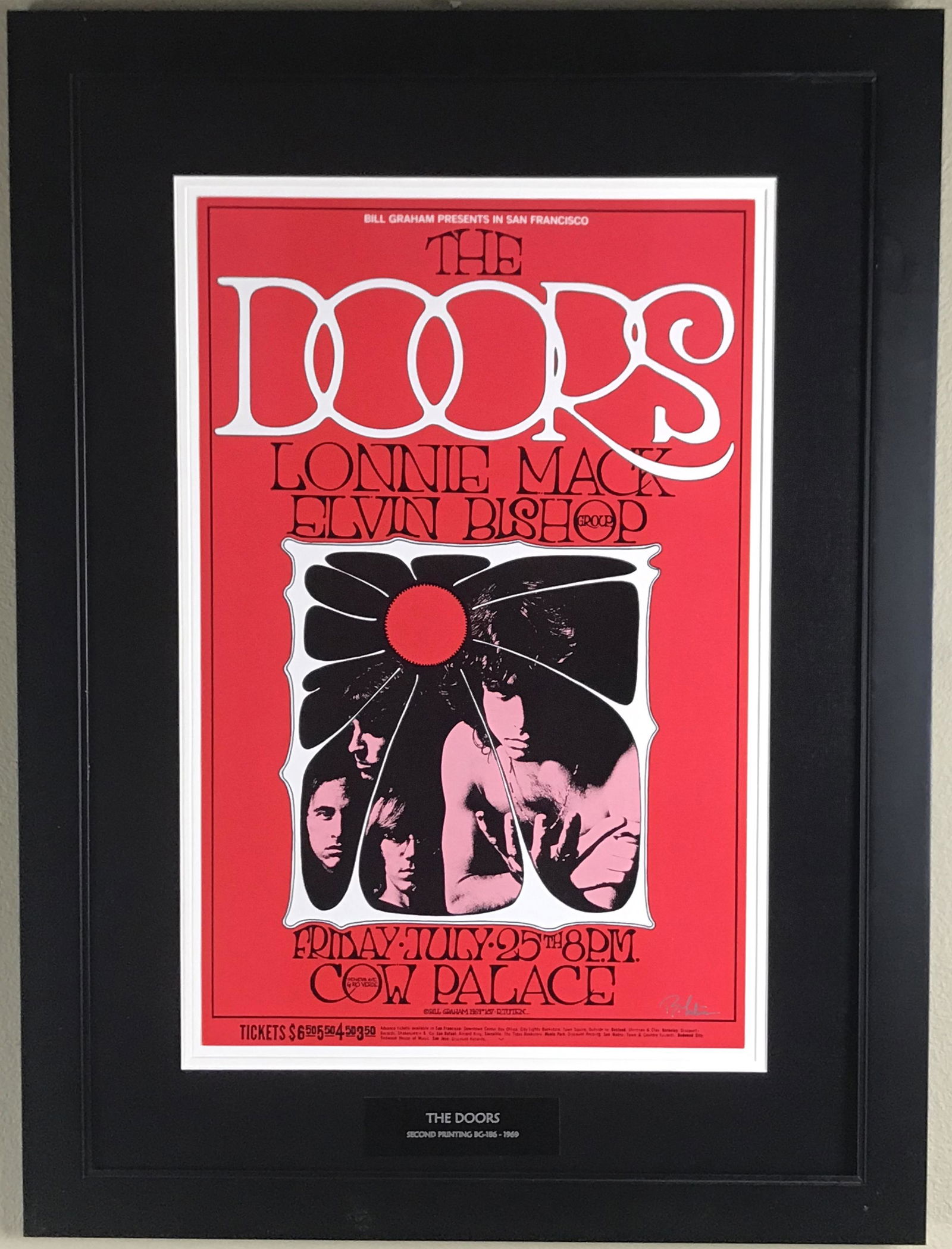 The Doors Cow Palace Concert Poster 1969 - 2nd Printing (1 of 6)