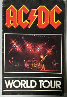 Ac/dc 1980 Back In Black Concert Tour Program
