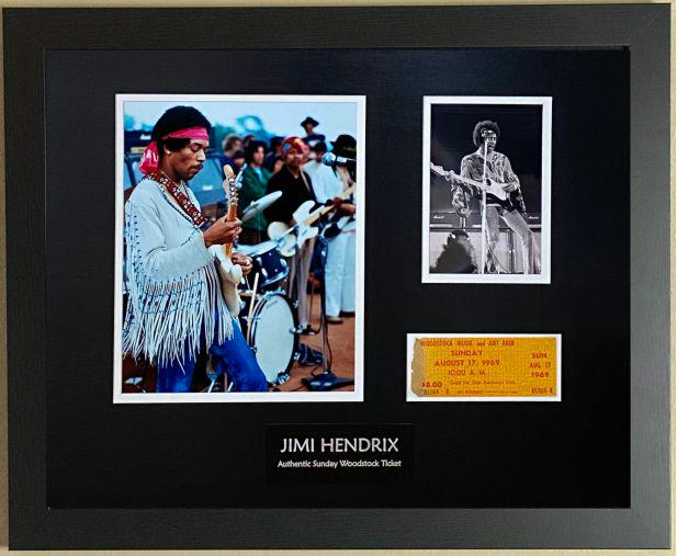 Jimi Hendrix Genuine Woodstock Ticket Collage (1 of 4)