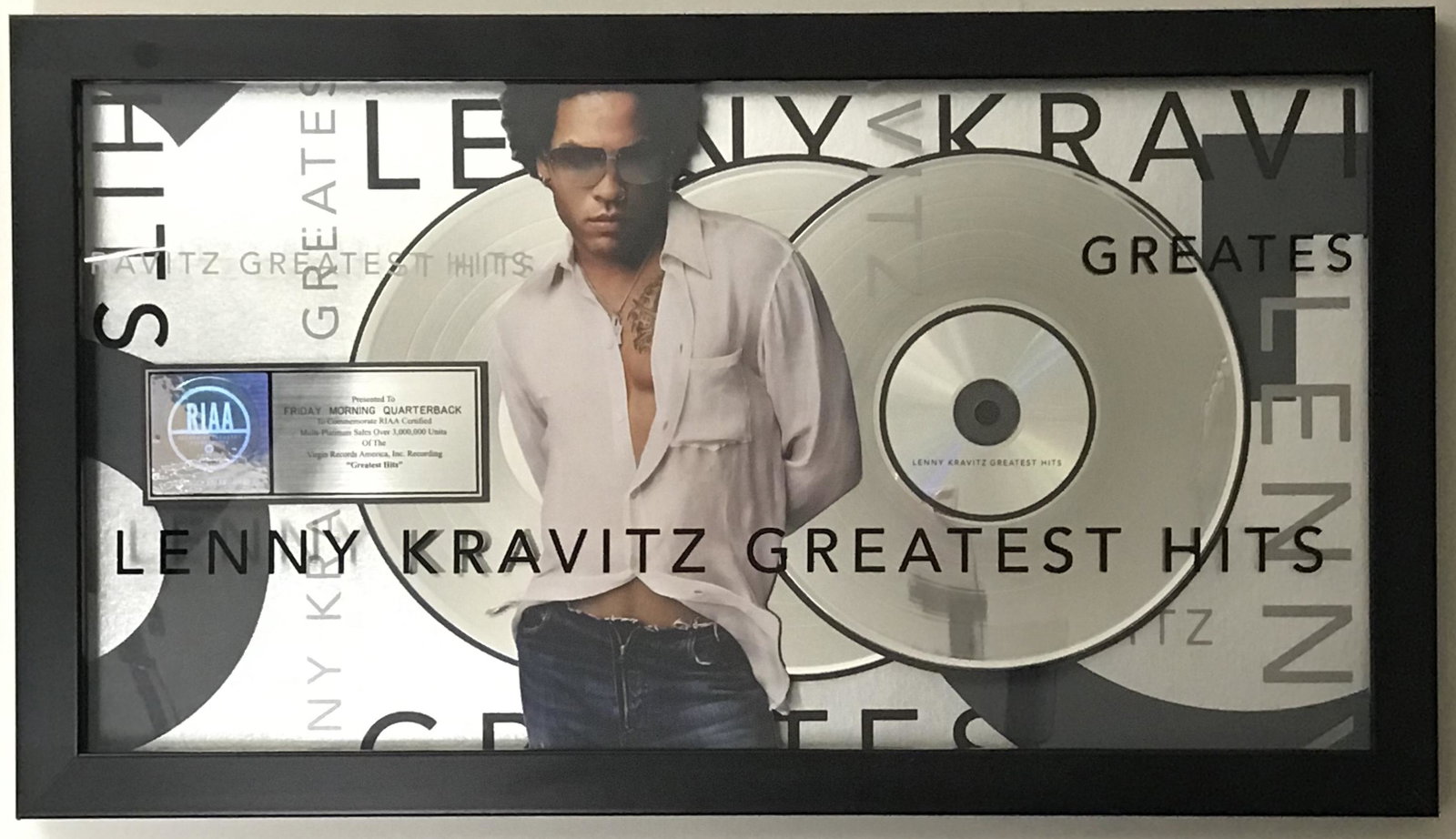 Lenny Kravitz Greatest RIAA 3x Multi-Platinum Award (1 of 7)