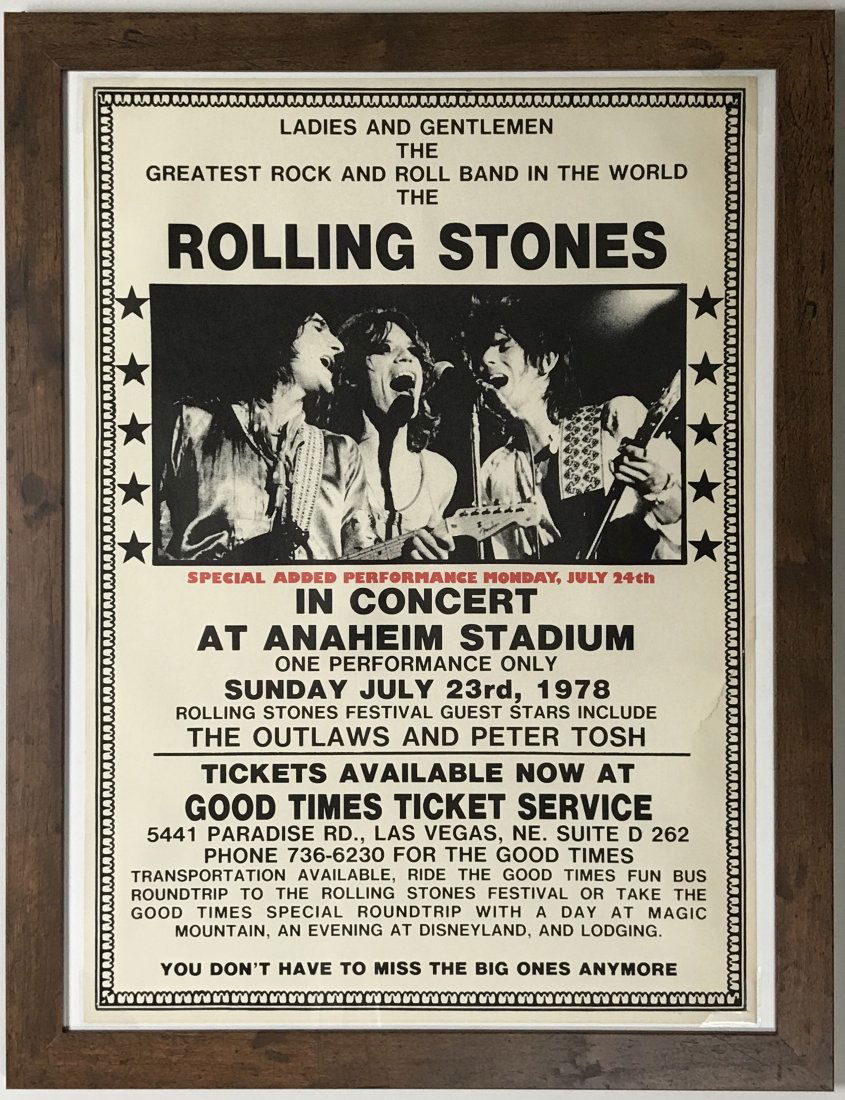 Rolling Stones Original 1978 Anaheim Concert Poster (1 of 7)