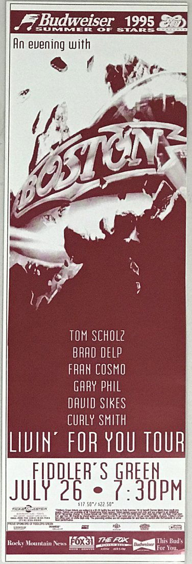 Boston 1995 Denver, CO Concert Poster (1 of 2)