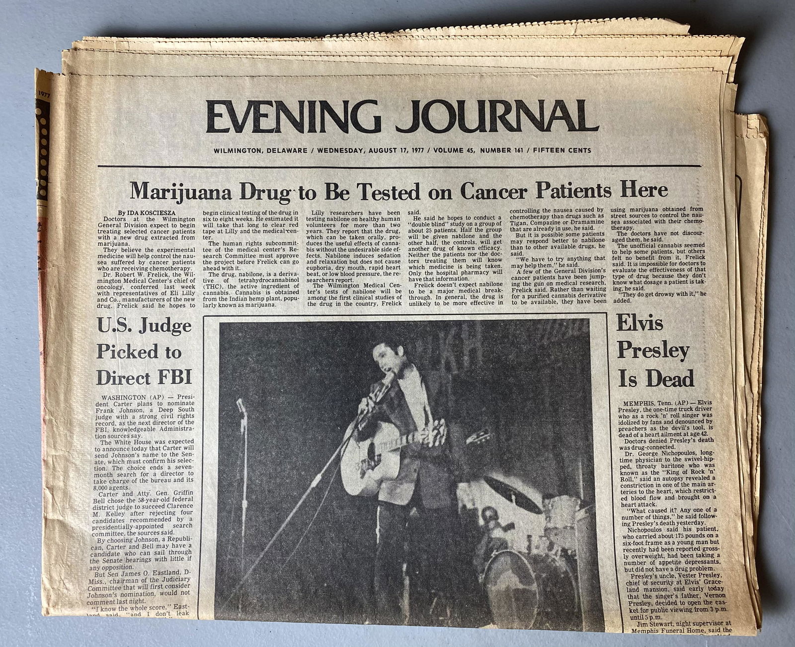 Elvis Presley Aug. 17, 1977 Evening Journal Delaware (1 of 4)