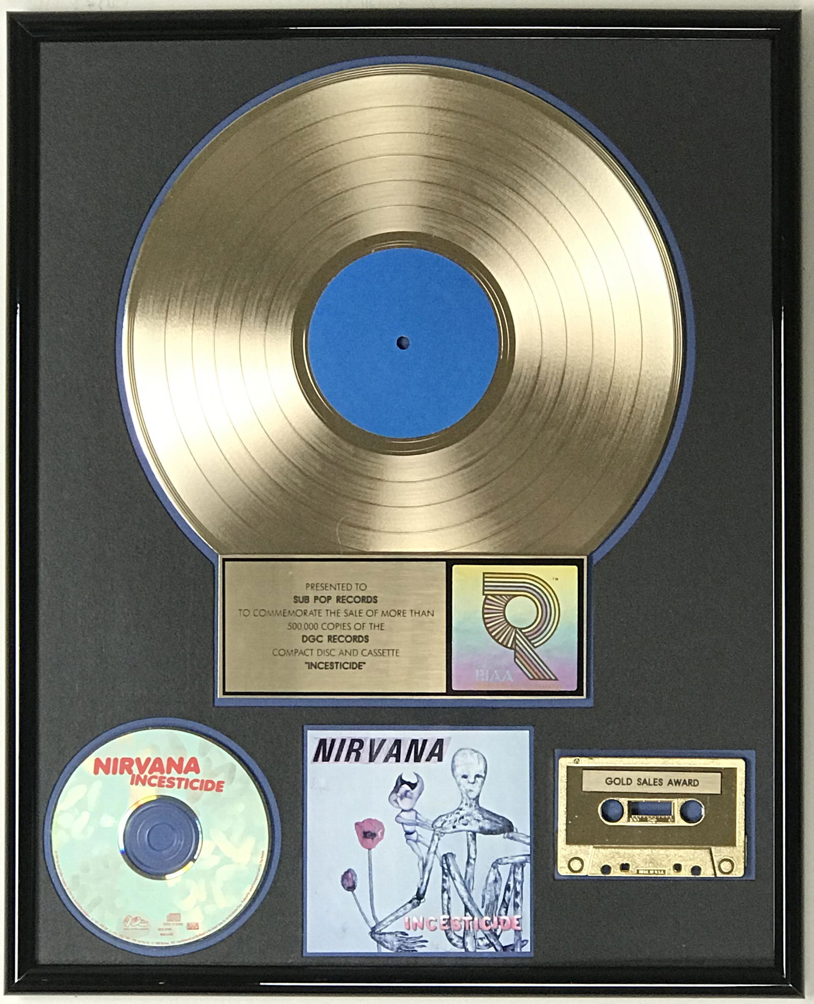 Nirvana Incesticide RIAA Gold LP Award (1 of 8)