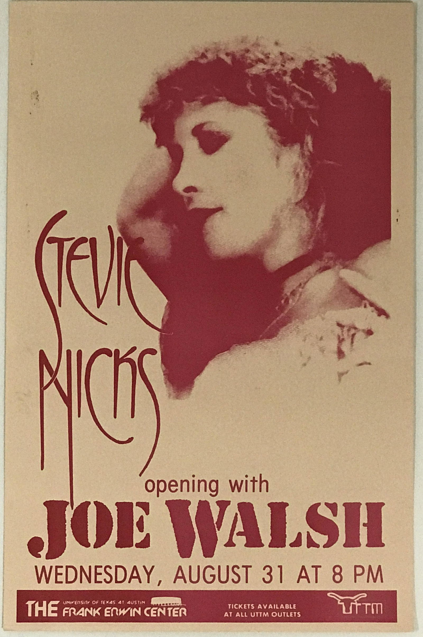 Stevie Nicks & Joe Walsh 1983 Concert Poster (1 of 2)
