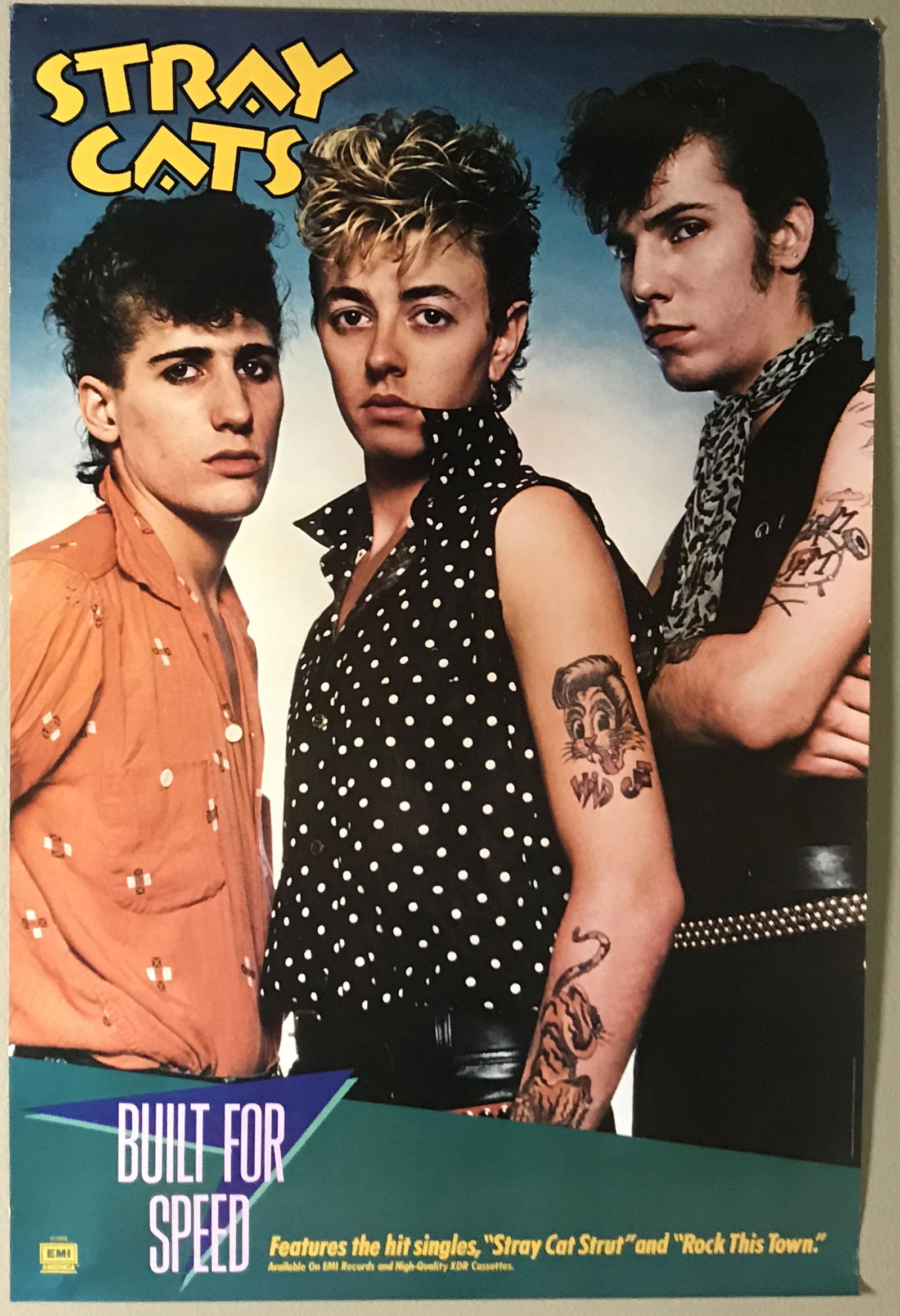 Stray Cats Built For Speed 1983 Promo Poster (1 of 1)