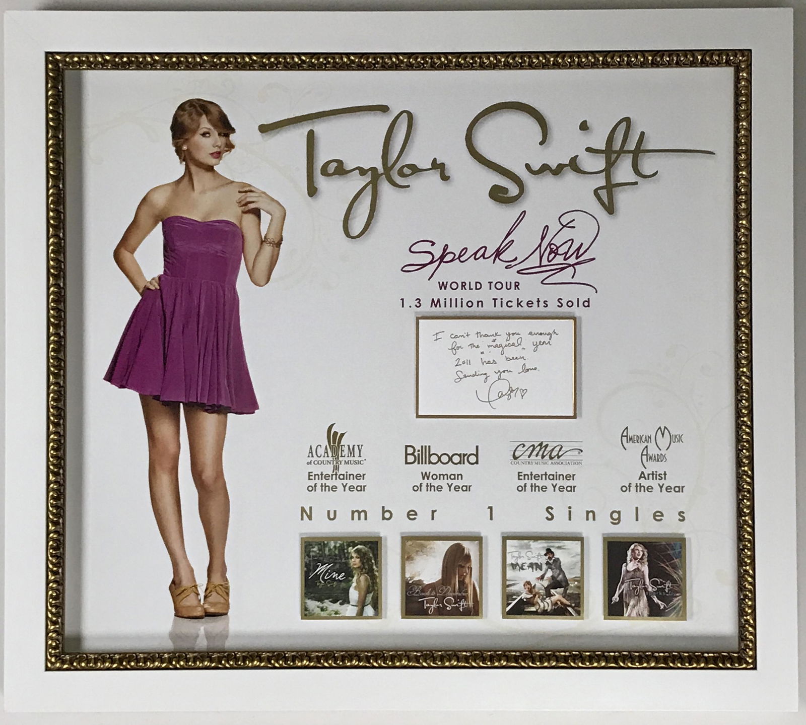Taylor Swift Speak Now & 2011 Achievements Label Award (1 of 7)