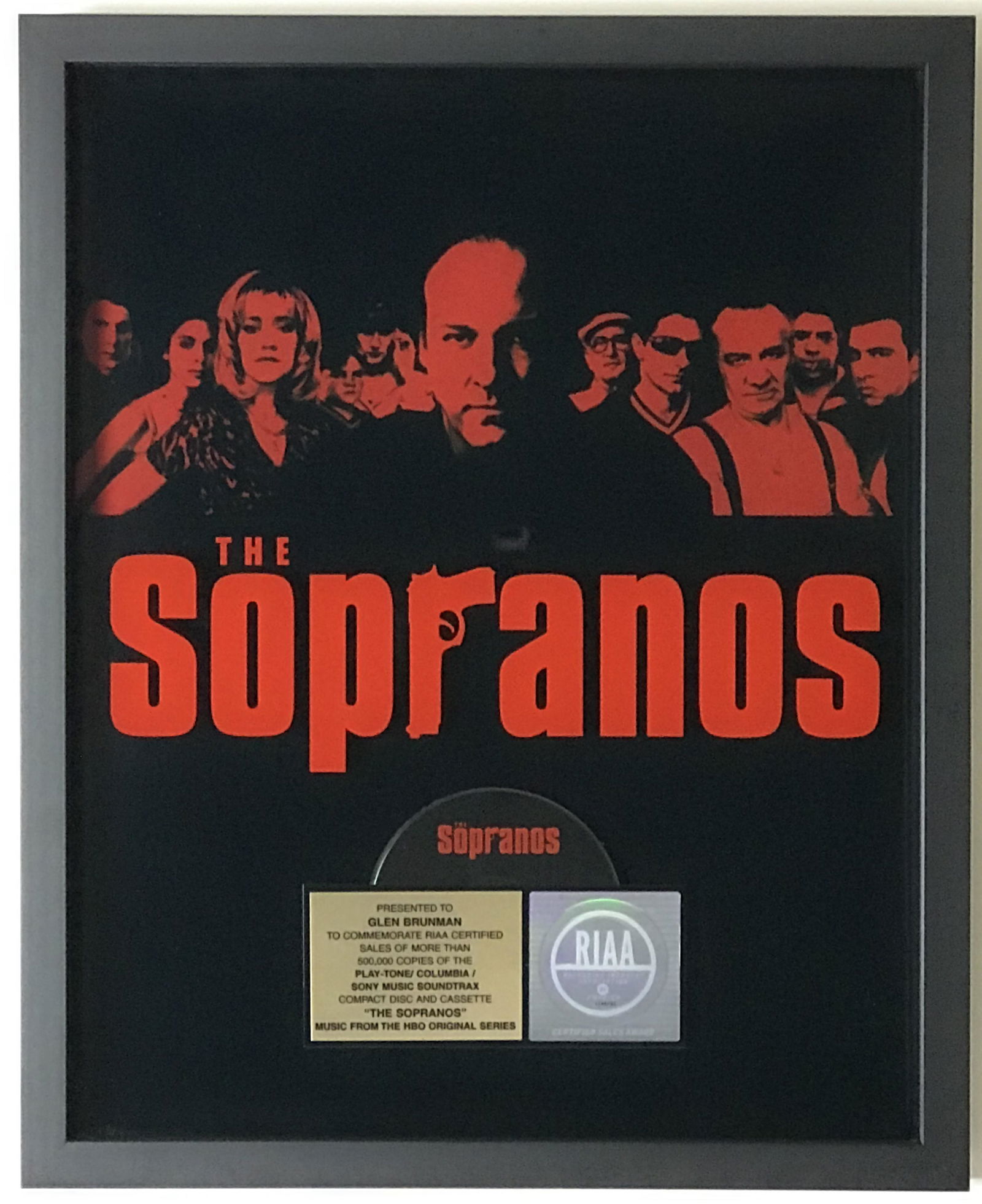 The Sopranos Music From The HBO Series RIAA Gold Album (1 of 5)