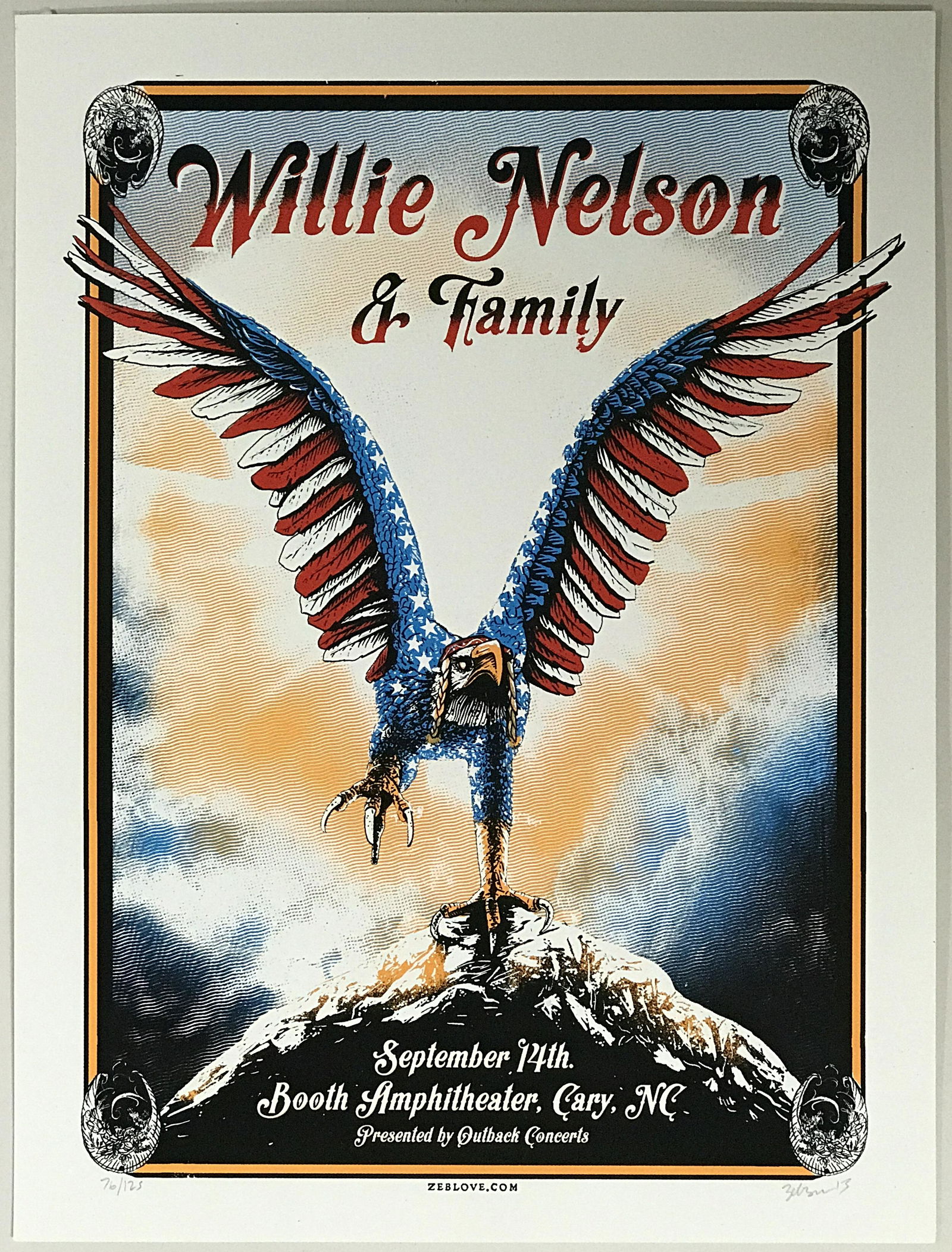 Willie Nelson Zeb Love-Signed Poster Ltd Edition 76/125 (1 of 4)