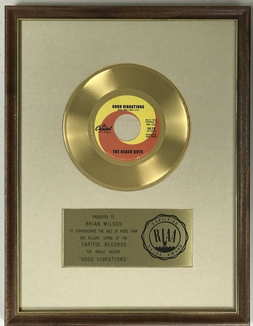 The Beach Boys "Good Vibrations" RIAA to Brian Wilson (1 of 5)