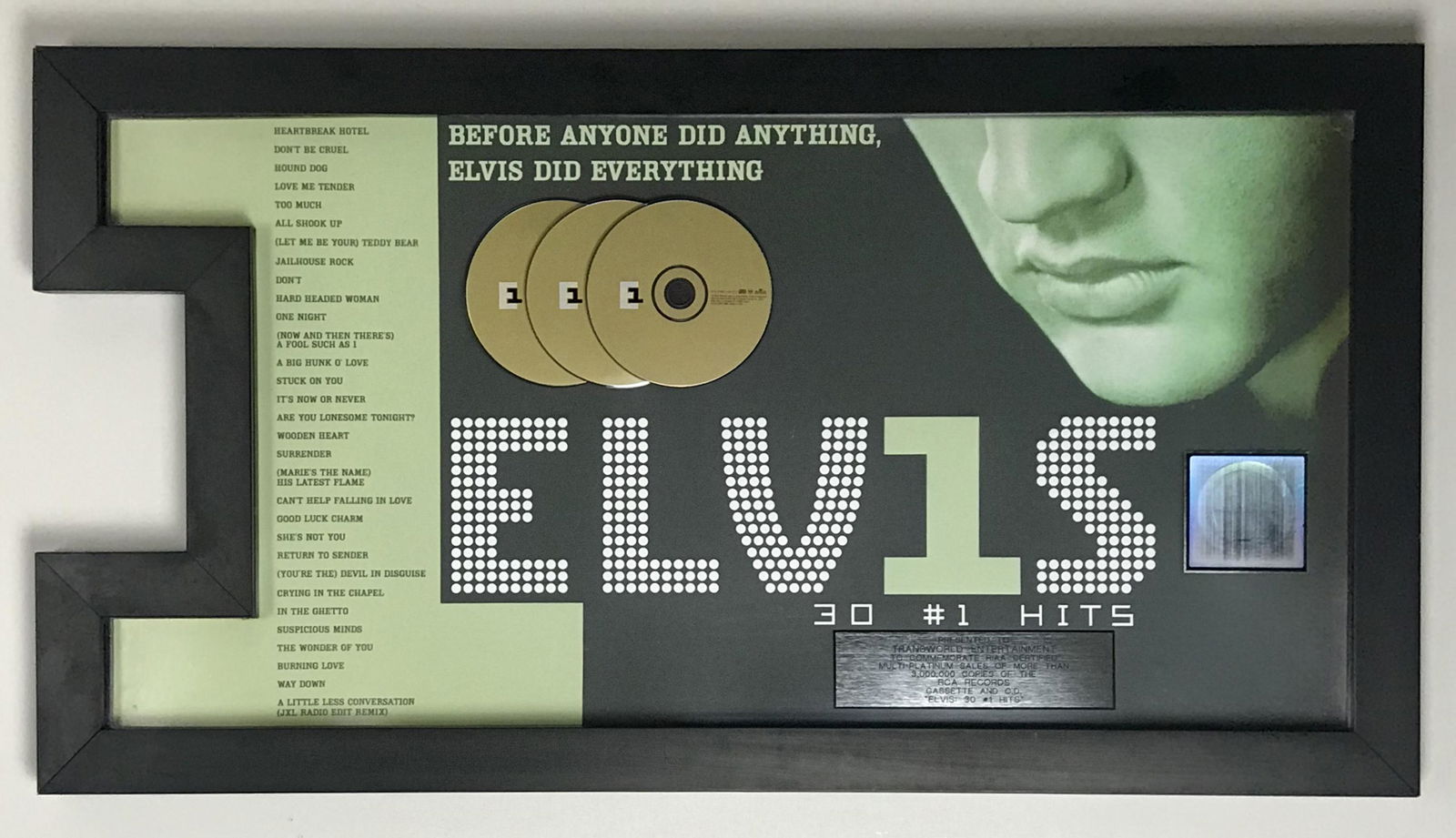 Elvis Presley ELV1S: 30 #1 Hits RIAA 3x Multi-Platinum (1 of 9)