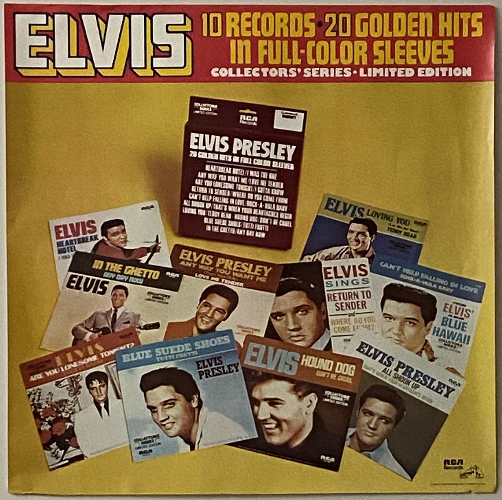 Elvis Presley 1978 Promo Poster for the Collectors': Great 1978 promo poster that features classic Elvis hits! This is an original promo poster not a reproduction. Poster is printed on thin poster paper. Features: