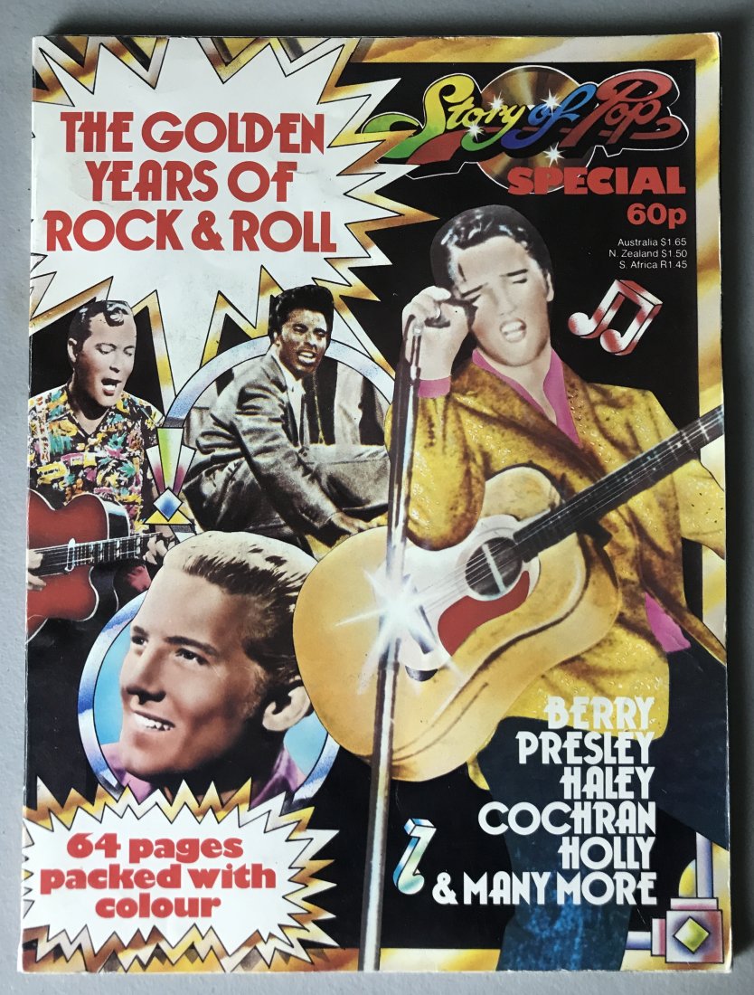Elvis & Others The Golden Years Of RnR 1974 Magazine: Original 1974 The Golden Years of Rock & Roll magazine featuring Elvis and more. This book provides glimpses into all things rock and roll! Book is in color. A really fun colle